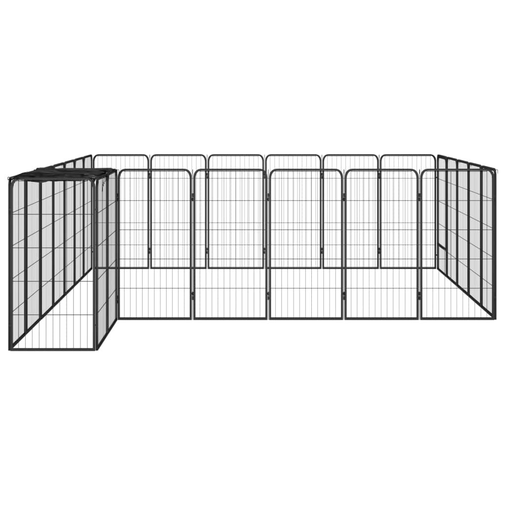 Box Cani 26 Pannelli Nero 50x100 cm Acciaio Verniciato Polvere cod mxl 44443