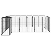 Box Cani 26 Pannelli Nero 50x100 cm Acciaio Verniciato Polvere cod mxl 44443