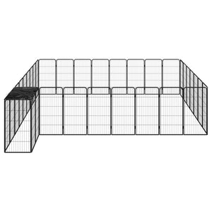 Box Cani 34 Pannelli Nero 50x100 cm Acciaio Verniciato Polvere cod mxl 44449