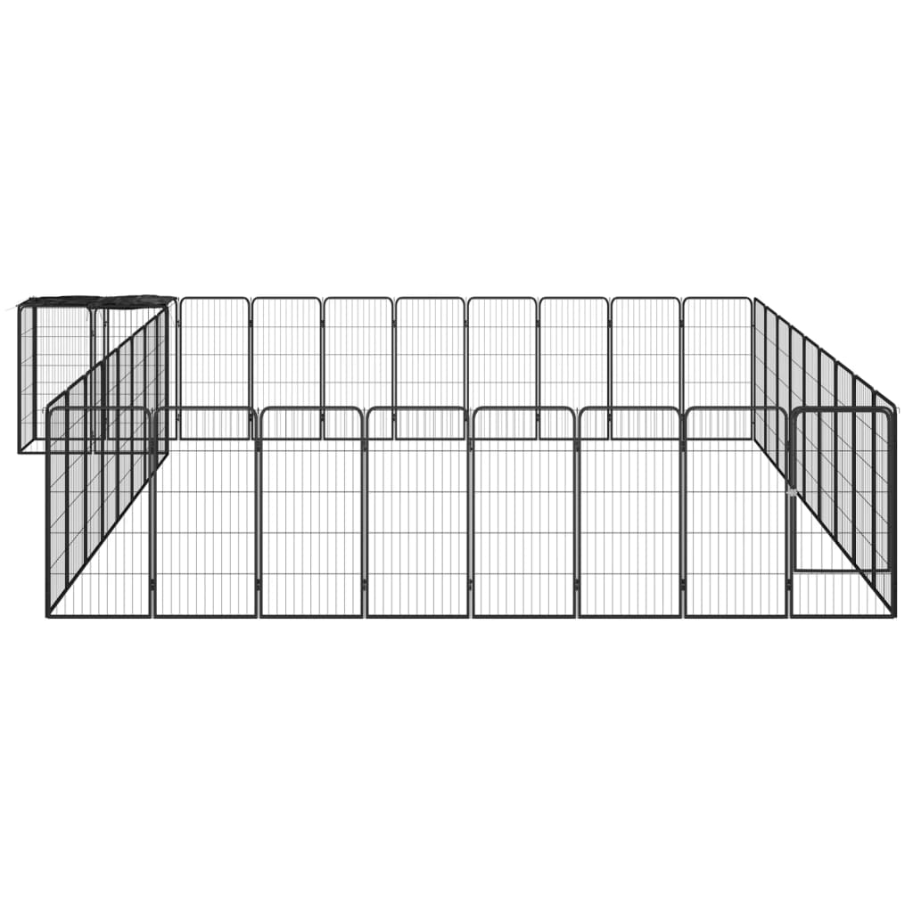 Box Cani 38 Pannelli Nero 50x100 cm Acciaio Verniciato Polvere cod mxl 44444