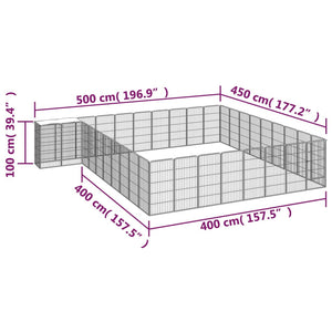 Box Cani 38 Pannelli Nero 50x100 cm Acciaio Verniciato Polvere cod mxl 44444