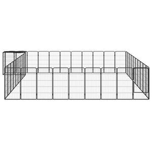 Box Cani 42 Pannelli Nero 50x100 cm Acciaio Verniciato Polvere cod mxl 44456