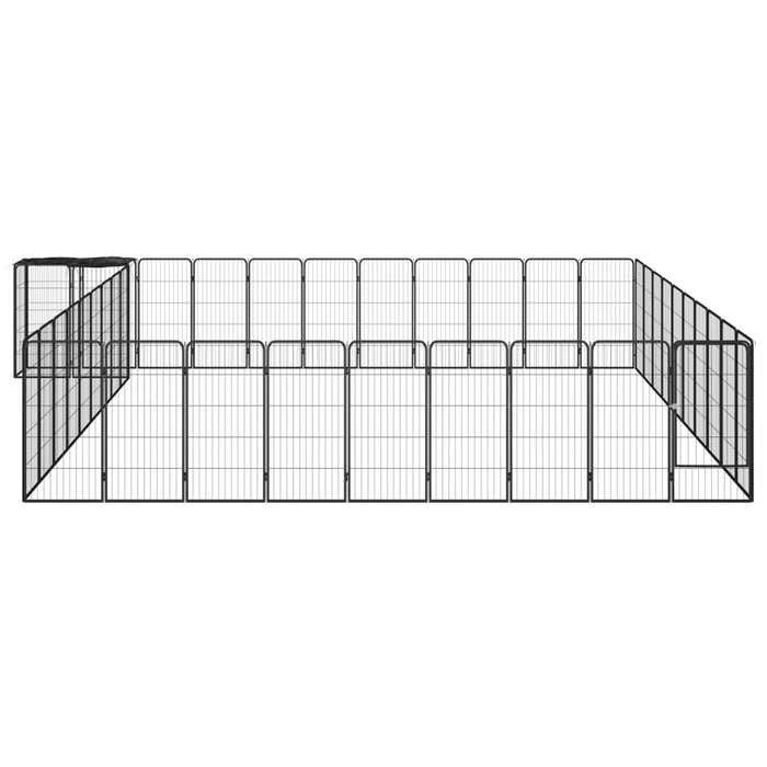 Box Cani 42 Pannelli Nero 50x100 cm Acciaio Verniciato Polvere cod mxl 44456