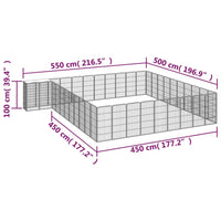 Box Cani 42 Pannelli Nero 50x100 cm Acciaio Verniciato Polvere cod mxl 44456