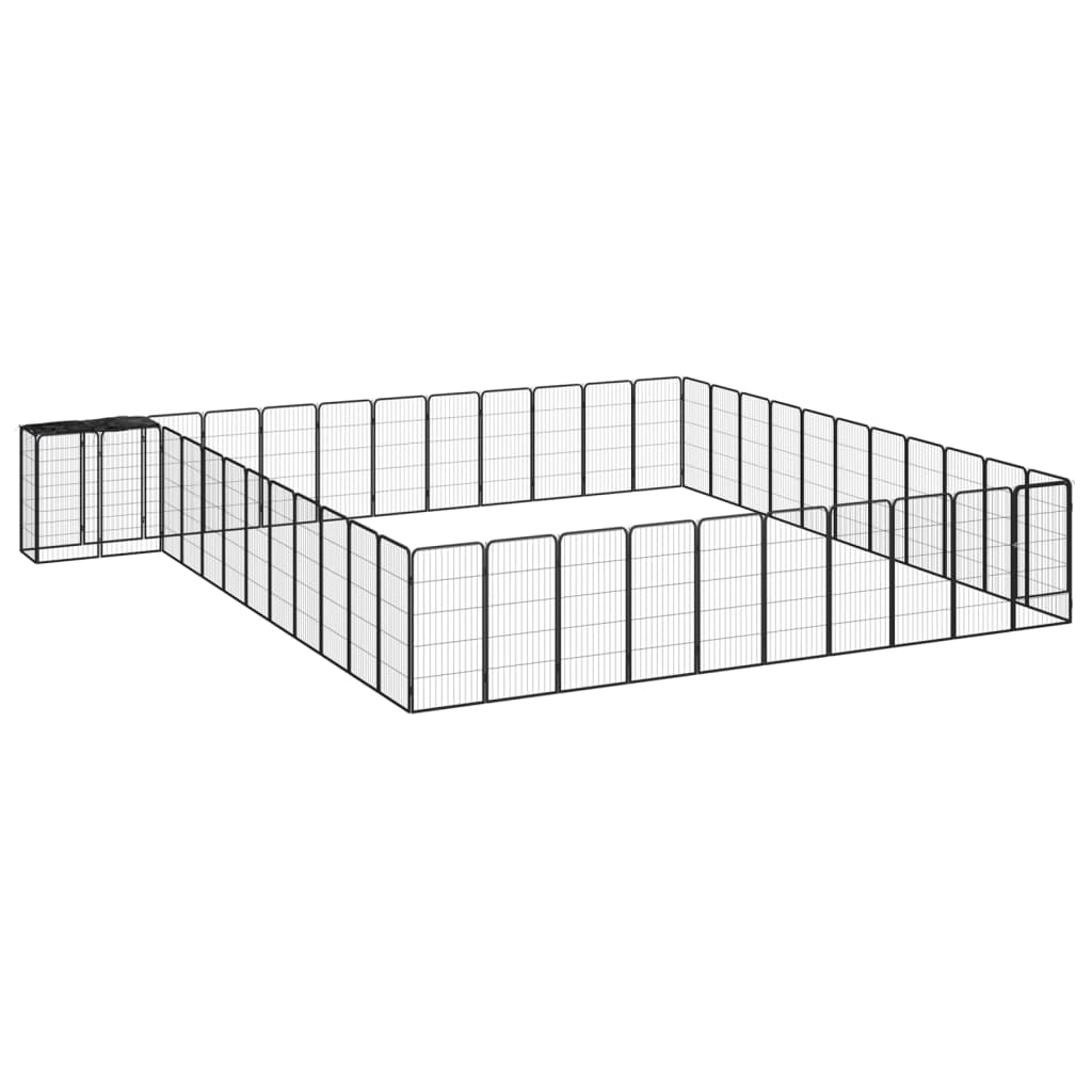 Box Cani 46 Pannelli Nero 50x100 cm Acciaio Verniciato Polvere cod mxl 44450