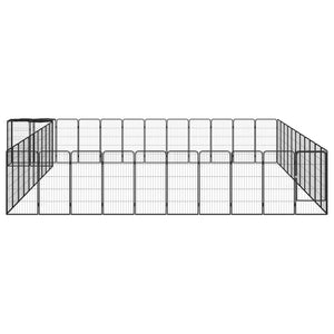 Box Cani 46 Pannelli Nero 50x100 cm Acciaio Verniciato Polvere cod mxl 44450