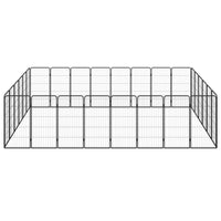 Box Cani 28 Pannelli Nero 50x100 cm Acciaio Verniciato Polvere cod mxl 44451