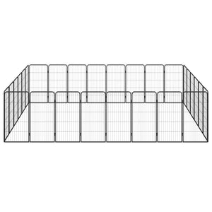 Box Cani 28 Pannelli Nero 50x100 cm Acciaio Verniciato Polvere cod mxl 44451