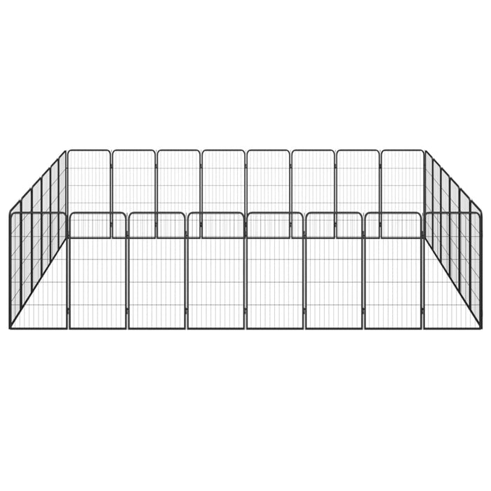 Box Cani 28 Pannelli Nero 50x100 cm Acciaio Verniciato Polvere cod mxl 44451