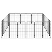 Box Cani 28 Pannelli Nero 50x100 cm Acciaio Verniciato Polvere cod mxl 44451