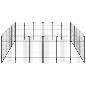 Box Cani 28 Pannelli Nero 50x100 cm Acciaio Verniciato Polvere cod mxl 44451