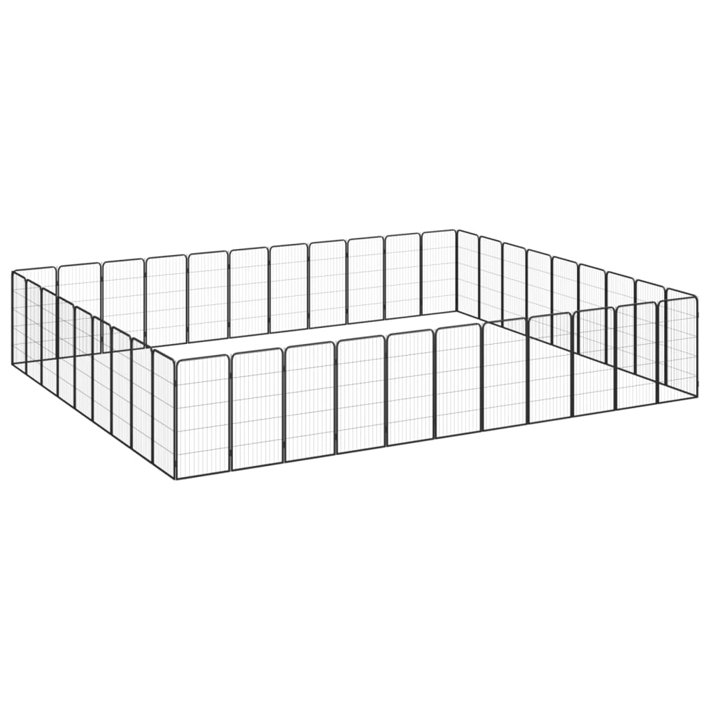 Box Cani 40 Pannelli Nero 50x100 cm Acciaio Verniciato Polvere cod mxl 44454