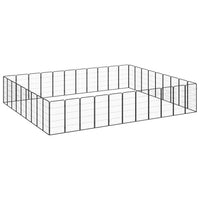 Box Cani 40 Pannelli Nero 50x100 cm Acciaio Verniciato Polvere cod mxl 44454