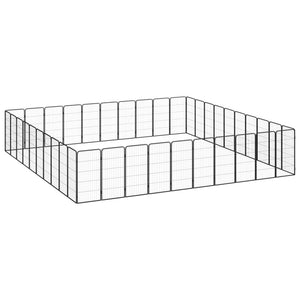 Box Cani 40 Pannelli Nero 50x100 cm Acciaio Verniciato Polvere cod mxl 44454