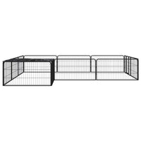 Box Cani 12 Pannelli Nero 100x50 cm Acciaio Verniciato Polvere cod mxl 54364