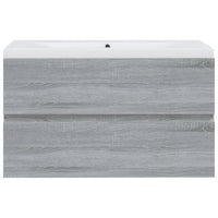 Mobile Bagno e Lavabo Integrato Grigio Sonoma Legno Multistrato 3120343