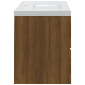 Mobile Bagno Lavabo Integrato Rovere Marrone Legno Multistrato 3120344