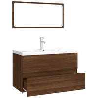 Set Mobili da Bagno Rovere Marrone in Legno Multistrato cod mxl 57640