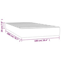 Materasso a Molle Marrone 100x200x20 cm in Similpelle