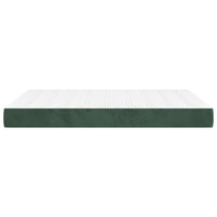 Materasso a Molle Verde Scuro 140x190x20 cm in Velluto 347791