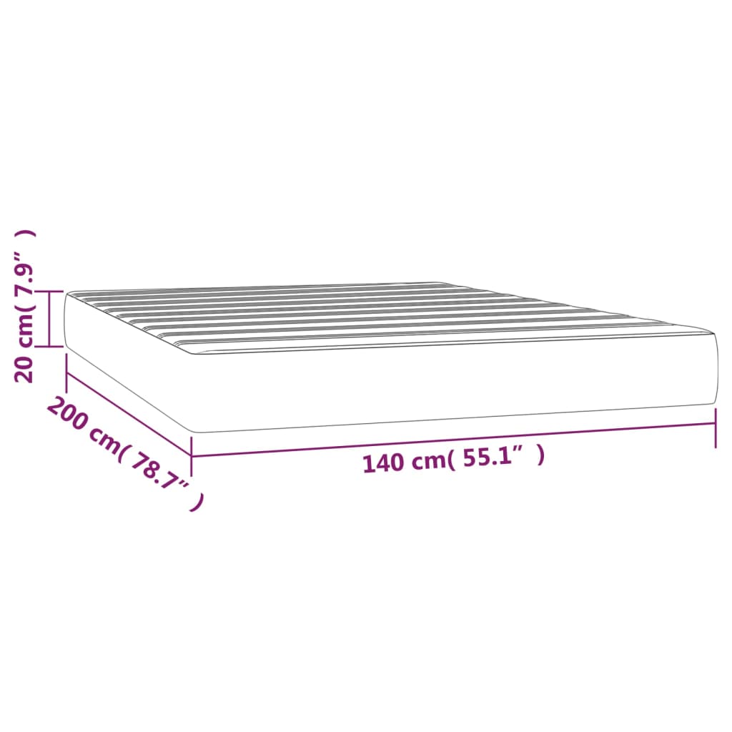 Materasso a Molle Insacchettate Crema 140x200x20 cm 347799