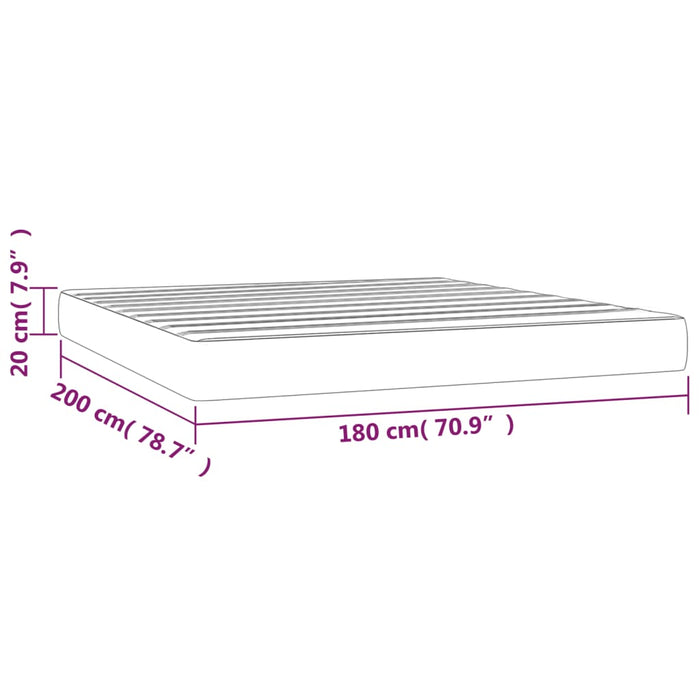 Materasso a Molle Insacchettate Crema 180x200x20 cm in Tessuto cod mxl 41544