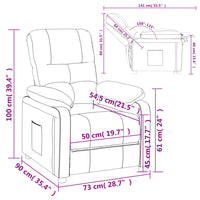 Poltrona Reclinabile in Tessuto Tortora 348283