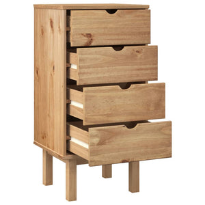 Cassettiera 46x39,5x90 cm in Legno Massello di Pino cod mxl 78235