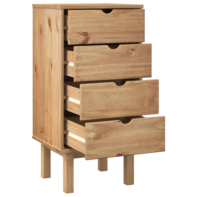 Cassettiera 46x39,5x90 cm in Legno Massello di Pino cod mxl 78235