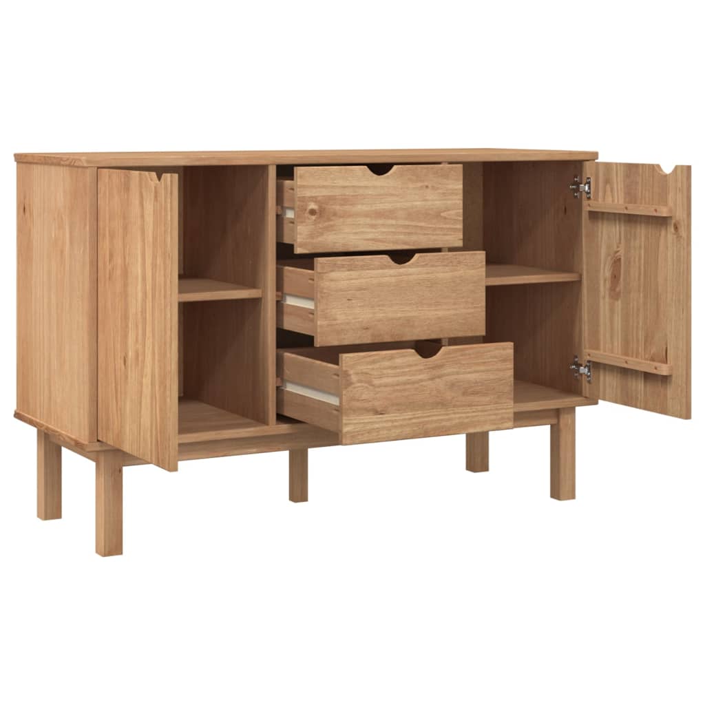 Credenza 113,5x43x73 cm in Legno Massello di Pino