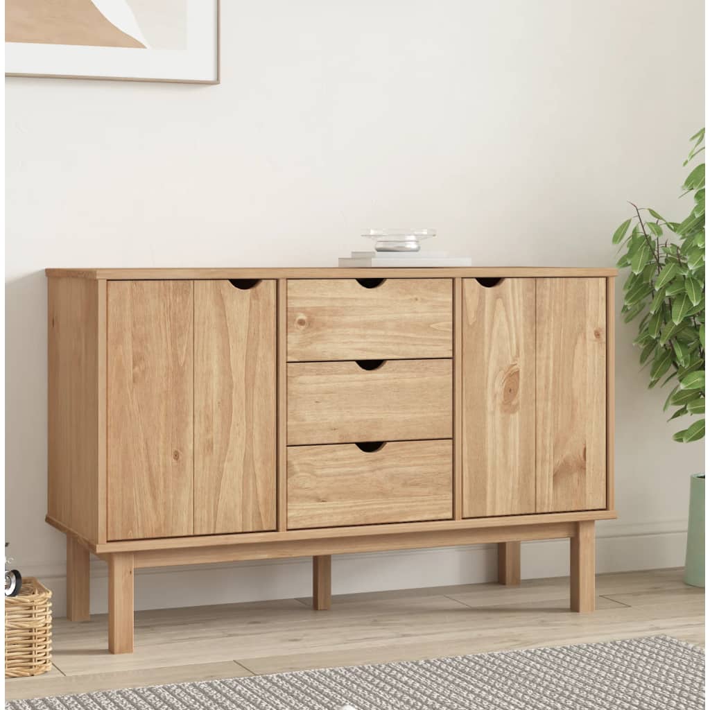 Credenza 113,5x43x73 cm in Legno Massello di Pino