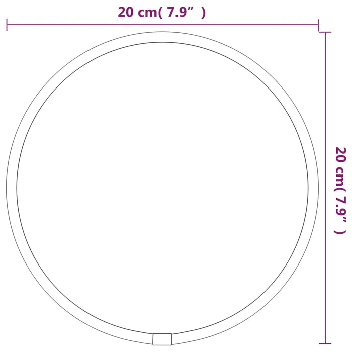 Specchio da Parete Argento Ø 20 cm Rotondo cod mxl 67607