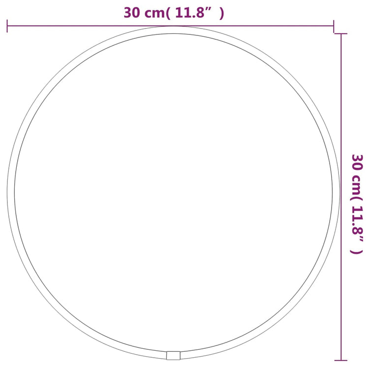 Specchio da Parete Argento Ø 30 cm Rotondo cod mxl 67714