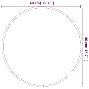 Specchio da Parete Argento Ø 40 cm Rotondo cod mxl 67822