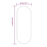 Specchio da Parete Argento 50x20 cm Ovale cod mxl 67720