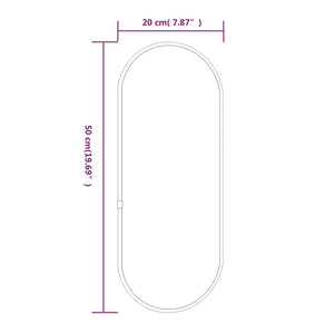 Specchio da Parete Argento 50x20 cm Ovale cod mxl 67720