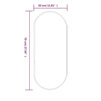 Specchio da Parete Dorato 70x30 cm Ovale 348198