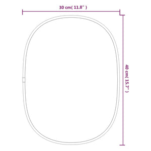 Specchio da Parete Argento 40x30 cm cod mxl 67649