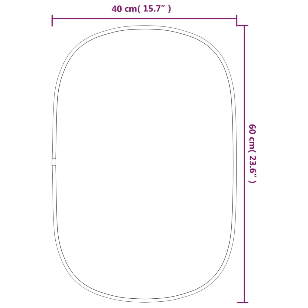 Specchio da Parete Argento 60x40 cm cod mxl 67760