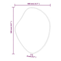 Specchio da Parete Argento 50x40 cm 348248