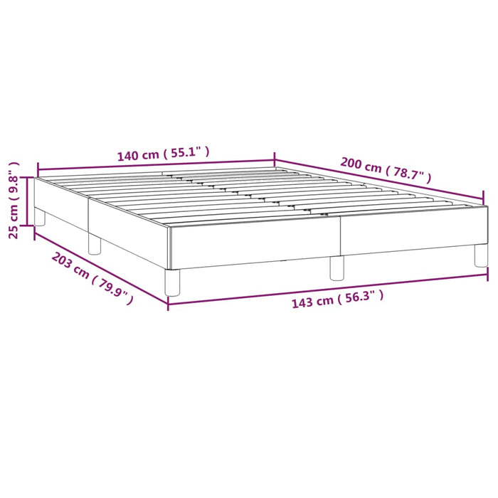 Giroletto senza Materasso Grigio Chiaro 140x200 cm Tessuto 346818