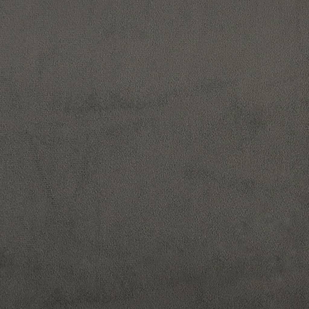 Giroletto senza Materasso Grigio Scuro 160x200 cm Velluto 346983