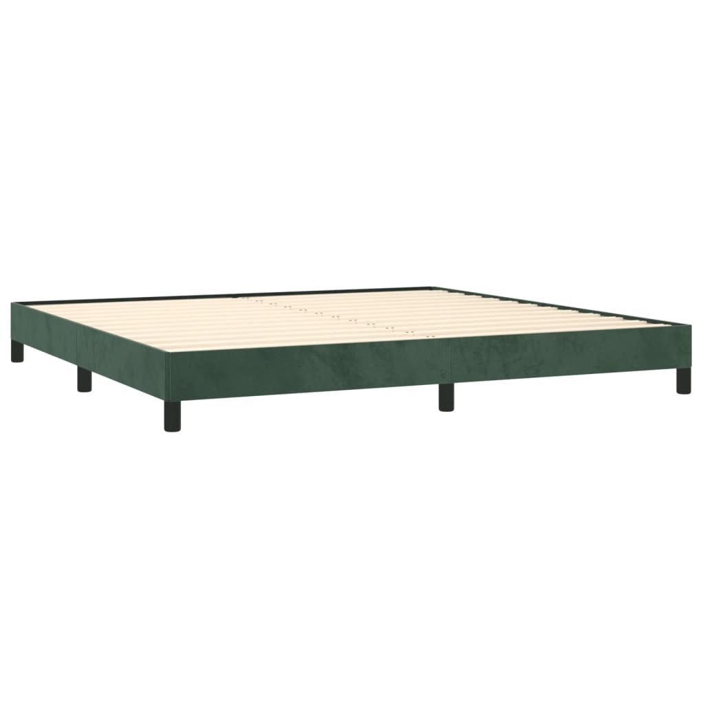 Giroletto senza Materasso Verde Scuro 200x200 cm in Velluto 346997