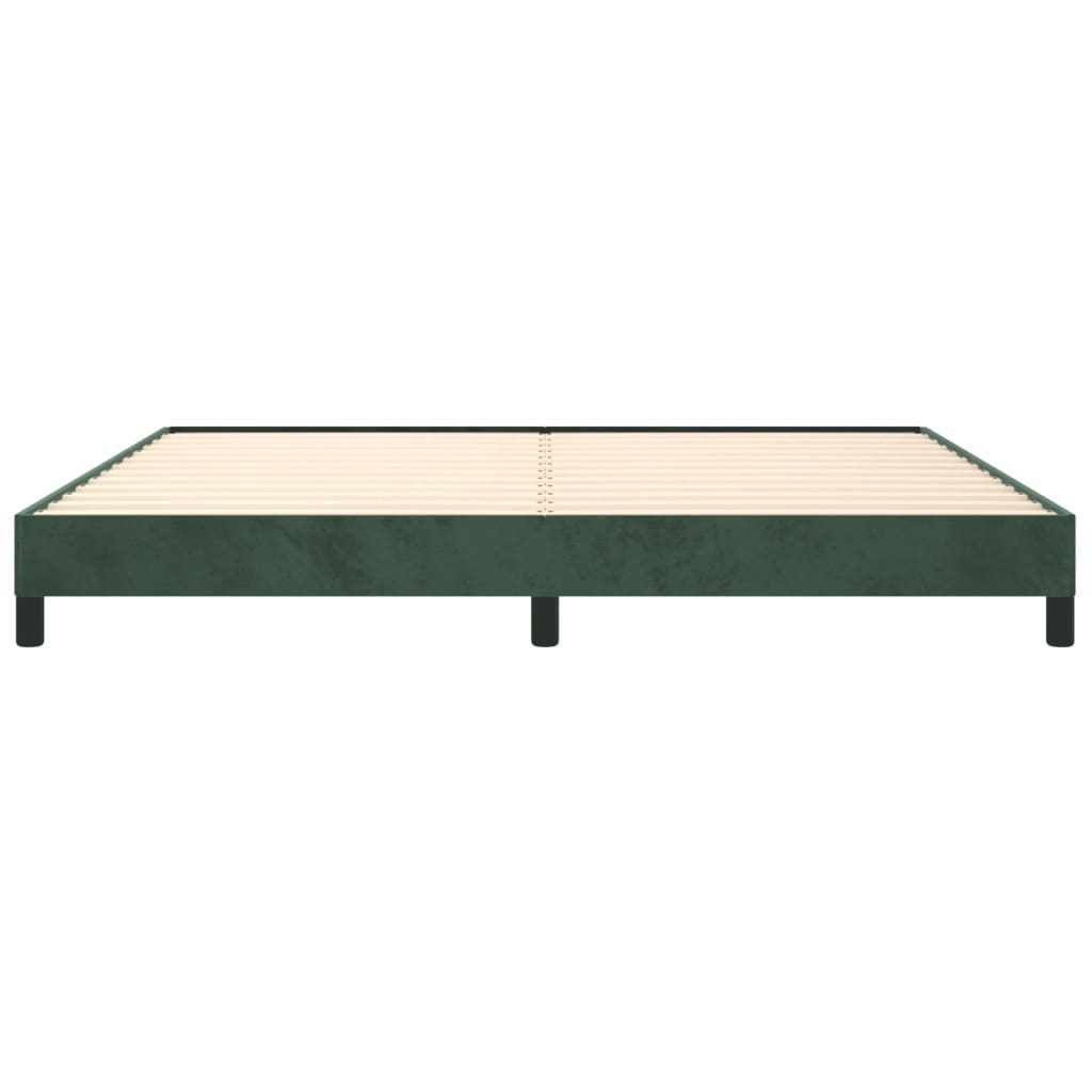 Giroletto senza Materasso Verde Scuro 200x200 cm in Velluto 346997