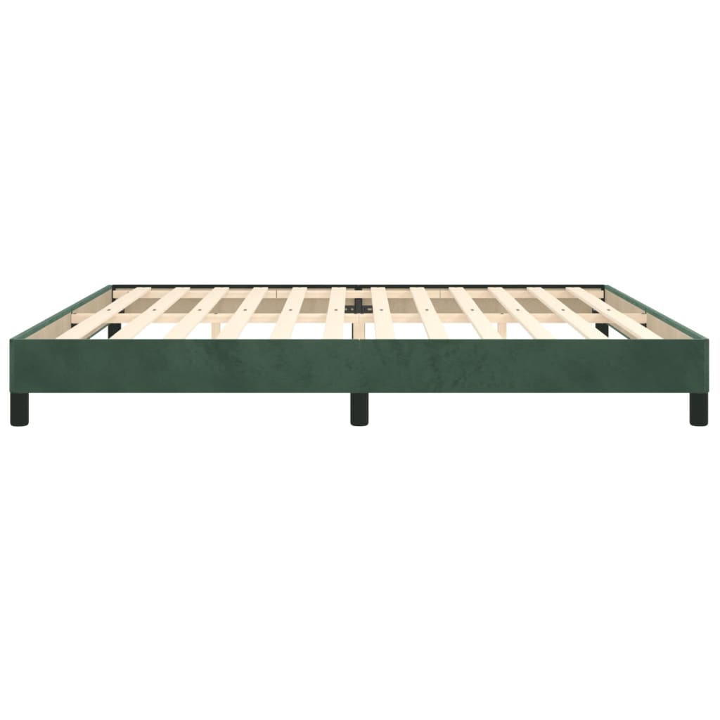 Giroletto senza Materasso Verde Scuro 200x200 cm in Velluto 346997