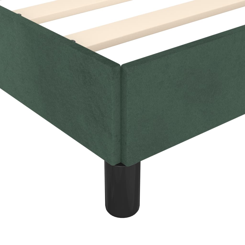 Giroletto senza Materasso Verde Scuro 200x200 cm in Velluto 346997