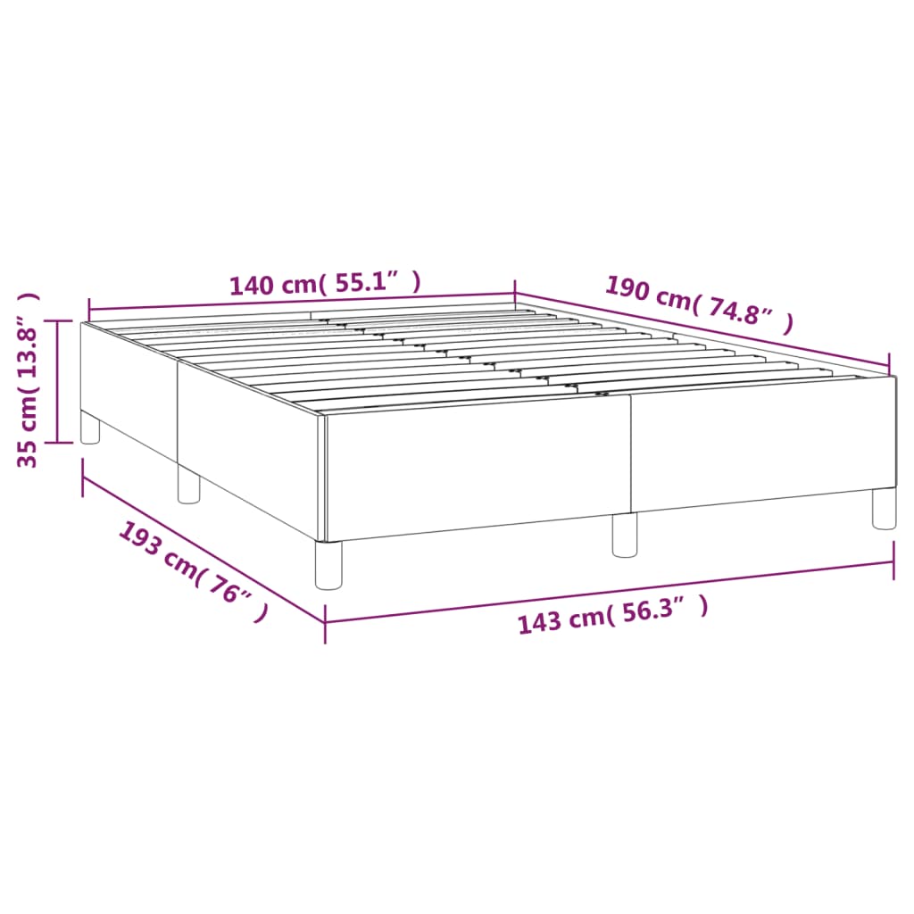 Giroletto senza Materasso Crema 140x190 cm in Tessuto 347162