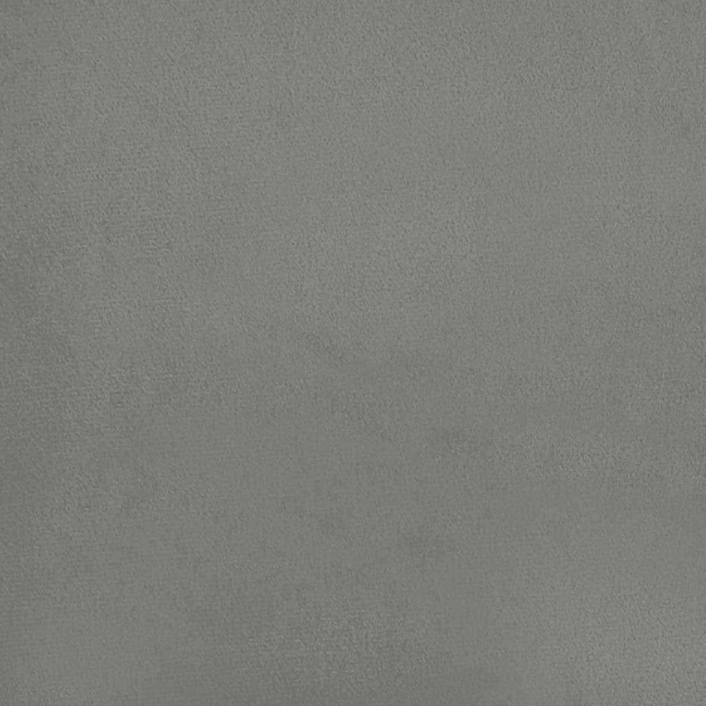 Giroletto senza Materasso Grigio Chiaro 120x200 cm Velluto 347312