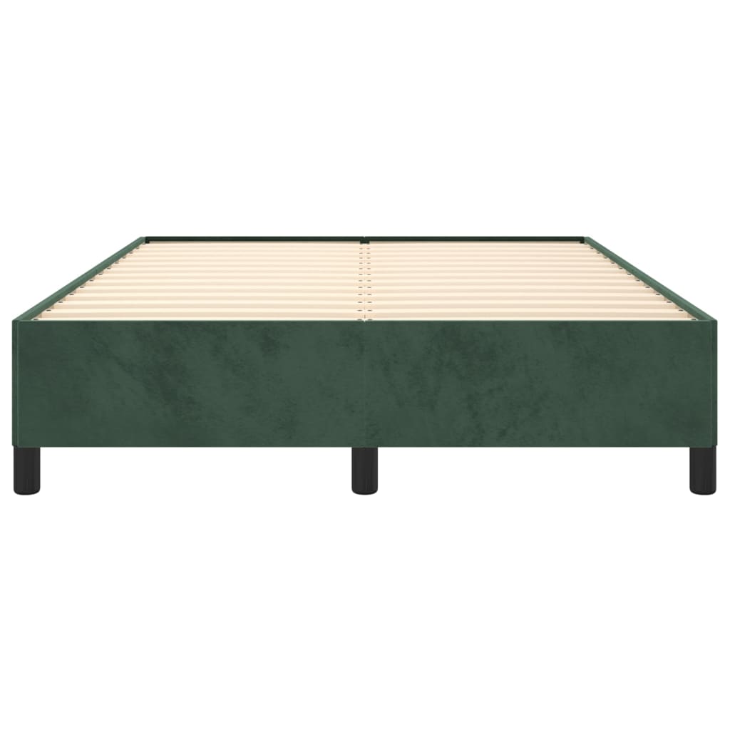 Giroletto senza Materasso Verde Scuro 140x190 cm in Velluto 347321