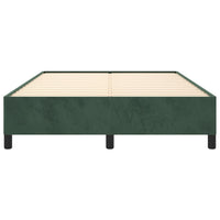 Giroletto senza Materasso Verde Scuro 140x190 cm in Velluto 347321